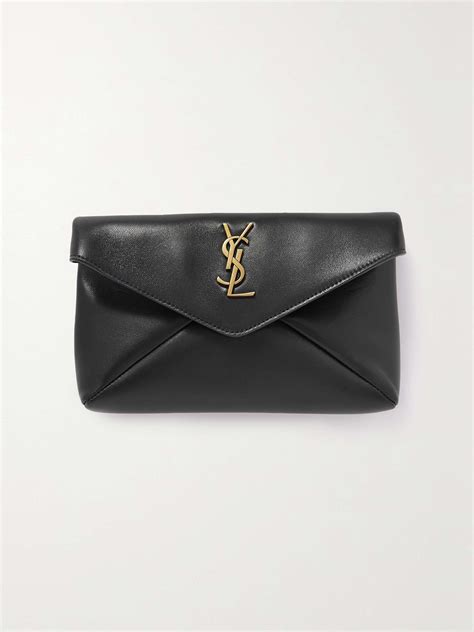 SAINT LAURENT Cassandre leather clutch 